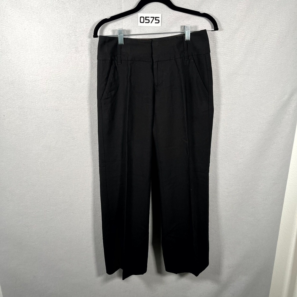 Banana Republic Martin Dress Pants Womens 0 Black Wool Stretch Formal Business